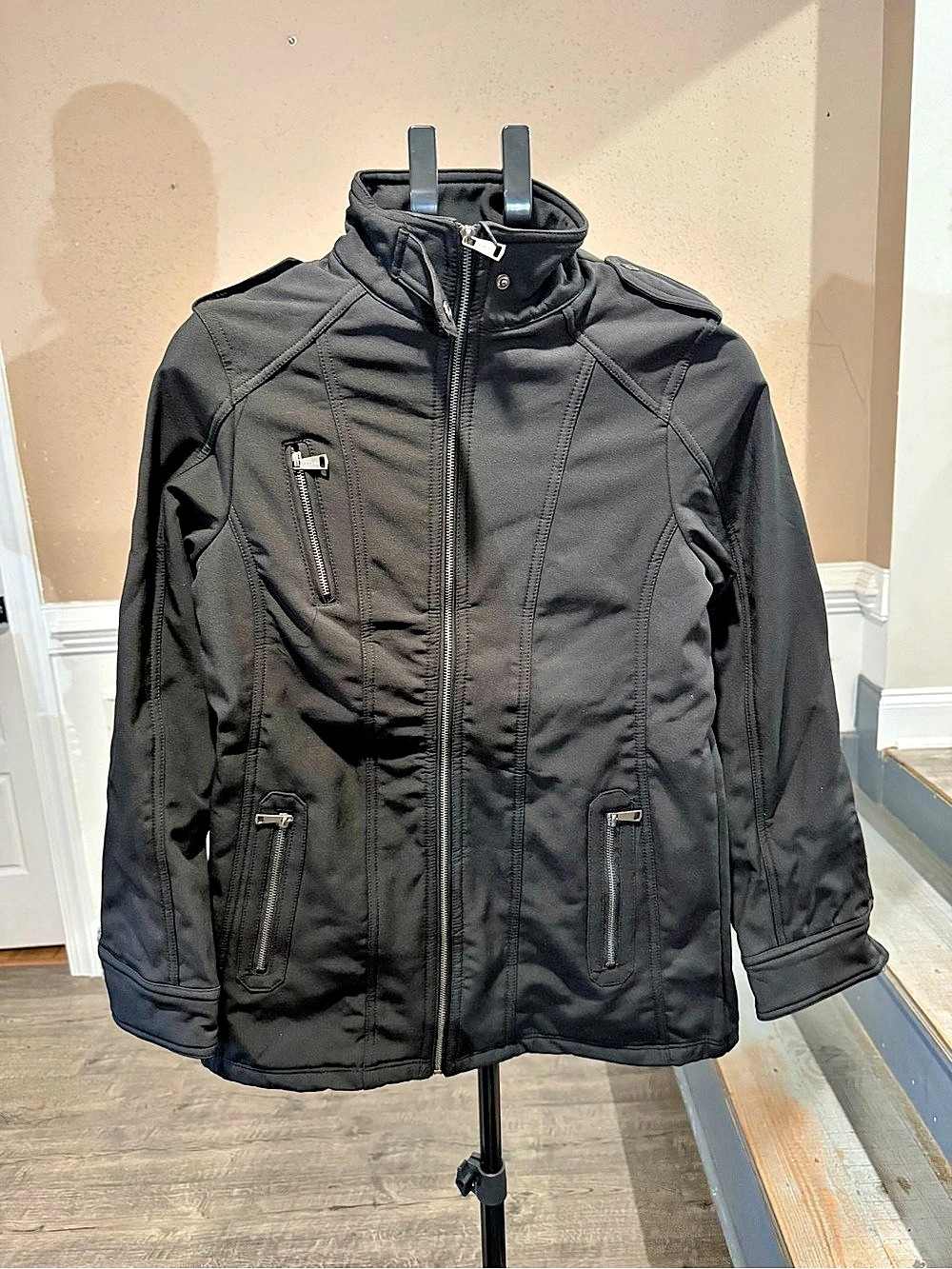 Lamasini Utility Jacket Black Large NWT